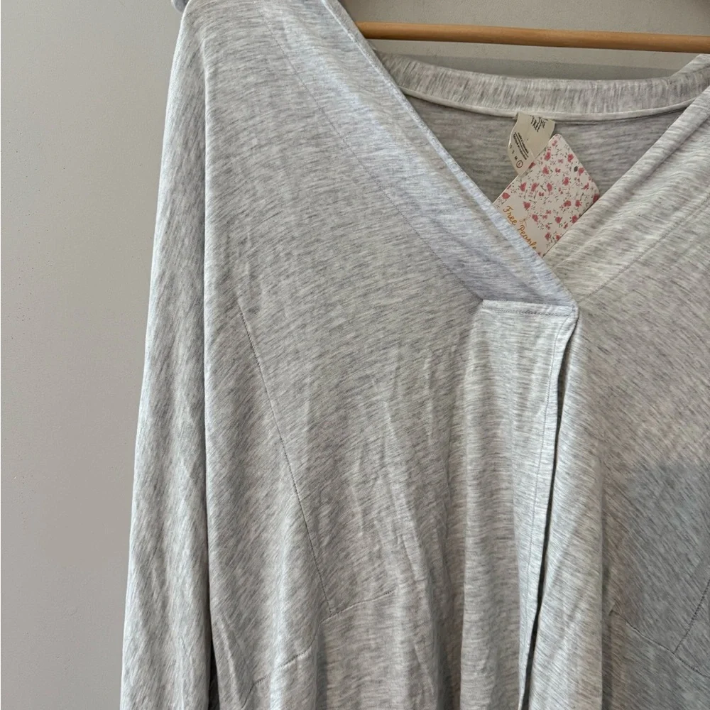 Free People‎ Can’t Fool Me Top We the Free Soft Gray Dolman waffle
